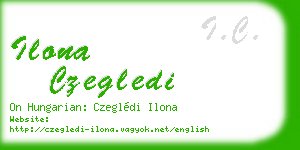 ilona czegledi business card